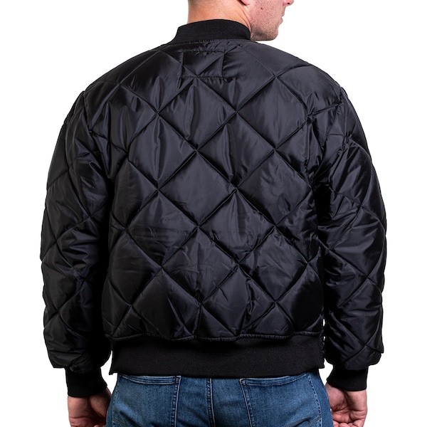 The Bravest Diamond Quilt Jacket, Navy, Size X-Small